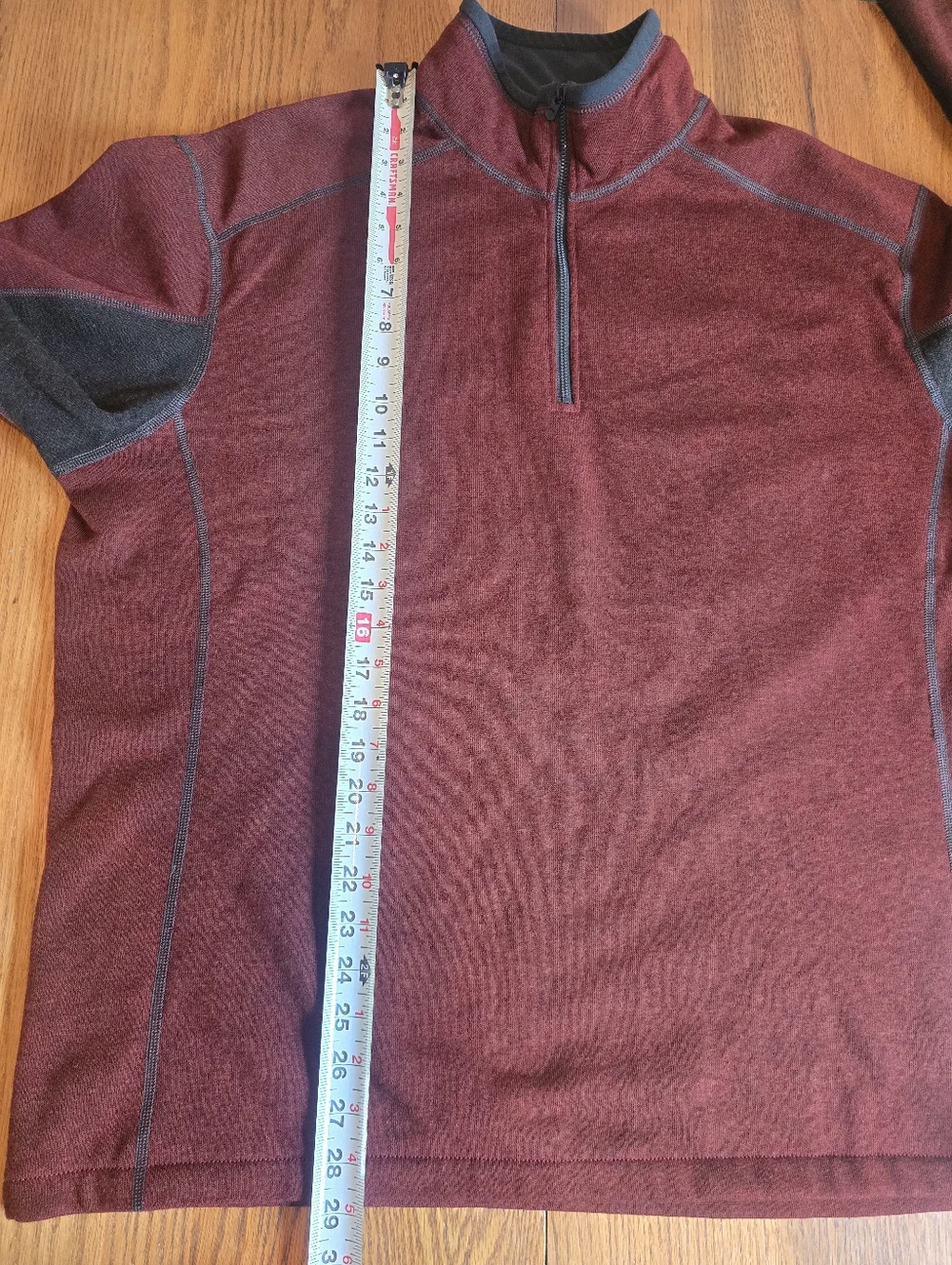KUHL Revel 1/4 Zip Sweater Men XXL Maroon Kashmira Pullover Jacket Hiking